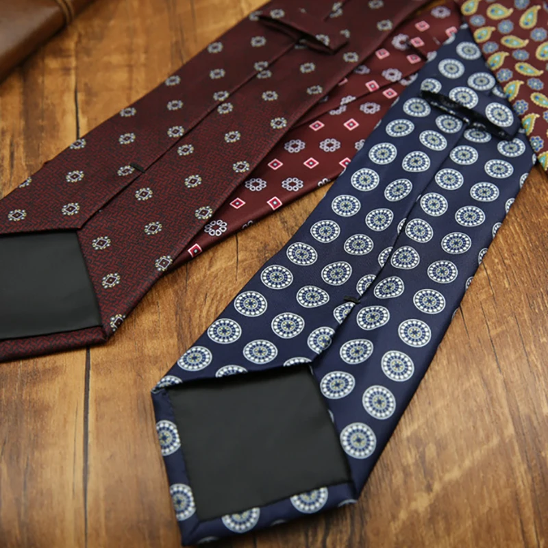 2026 Artistic Trendy Business Casual Floral Printed Neckties Oversized 9cm Width Luxury Striped Silky Neck Ties For Men Cravat