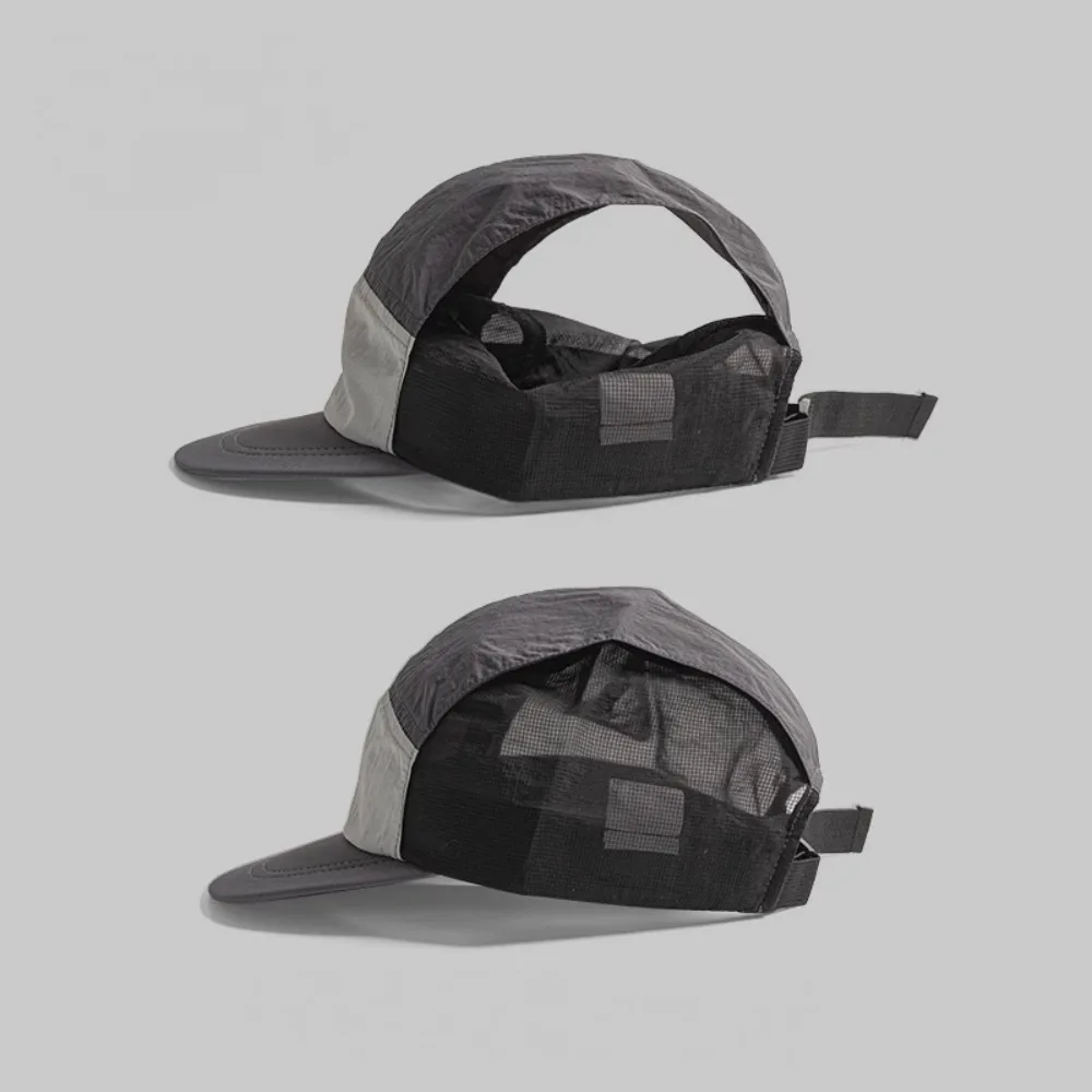 Korean Letter Embroidery Baseball Cap - Peaked Hat, Breathable Mesh Quick Drying UV Protection, Simple Ins Style Lightweight