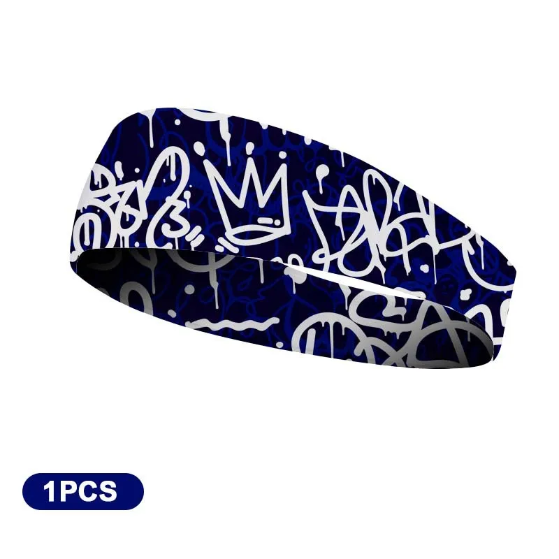 Sports Hairband Breathable Non-slip Running Cycling Wide Sweatband Men Women Sweat Absorb Elastic Gym Fitness Workout Headband