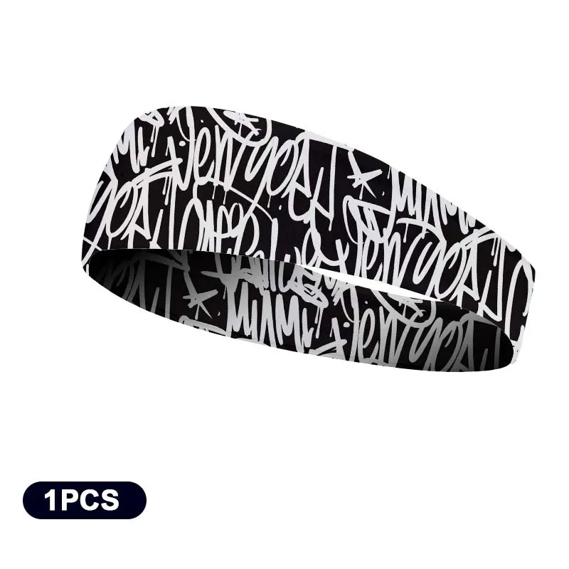Sports Hairband Breathable Non-slip Running Cycling Wide Sweatband Men Women Sweat Absorb Elastic Gym Fitness Workout Headband