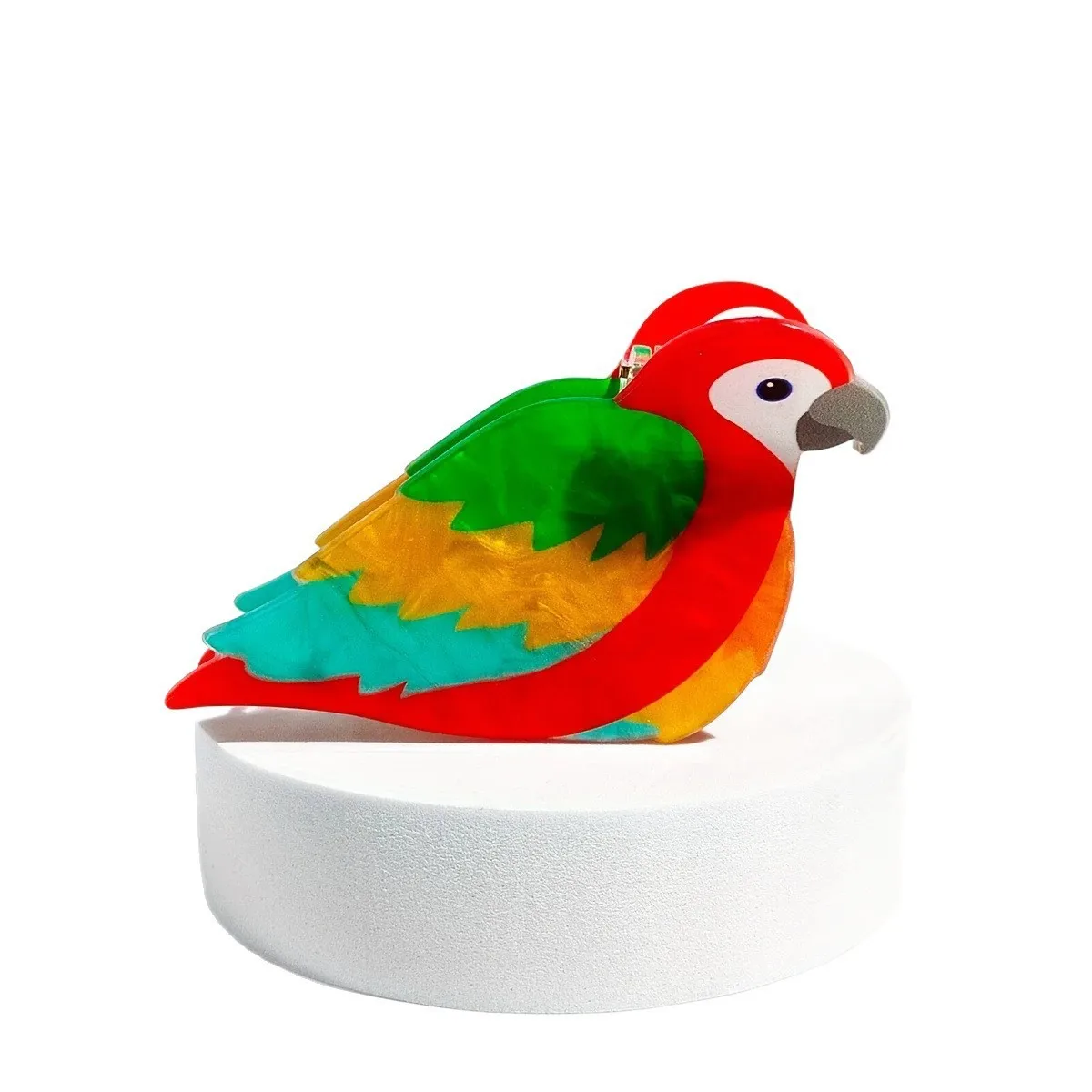 1PC Colorful Cute Simulation Parrot Shark Bird Ponytail Clip Creative Back of Head Hair Headdress for Women Girls