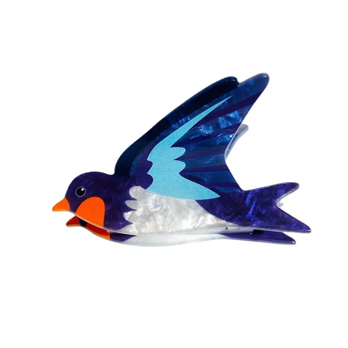 1PC Colorful Cute Simulation Parrot Shark Bird Ponytail Clip Creative Back of Head Hair Headdress for Women Girls