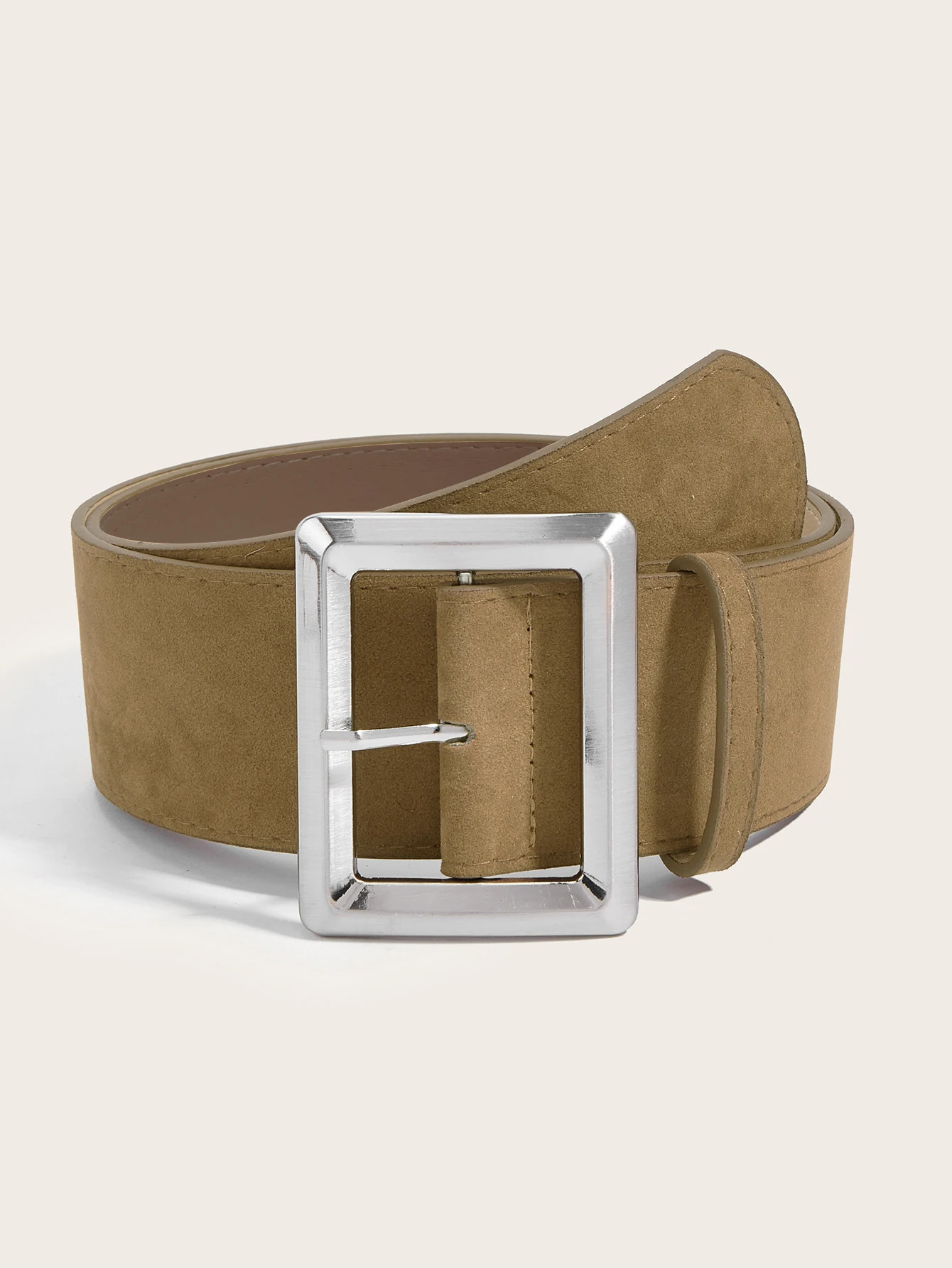Retro American Suede Belt Premium Simple with Versatile Belt Suede Vintage Waist Seal Women