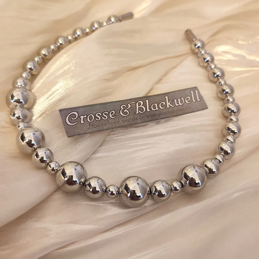 Korean Good Quality Pearl Gold Silver Headband Minimalist and Versatile Hair Bands Women Girls Hair Accessories