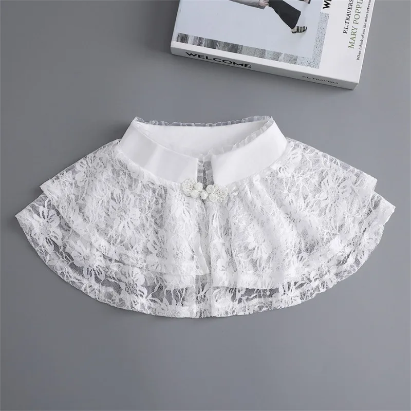 Fake Collar Women's Shirt Lace Shoulder Wraps Detachable Collars Decorative Spring Autumn Blouse Tops Shawls Dress False Collar