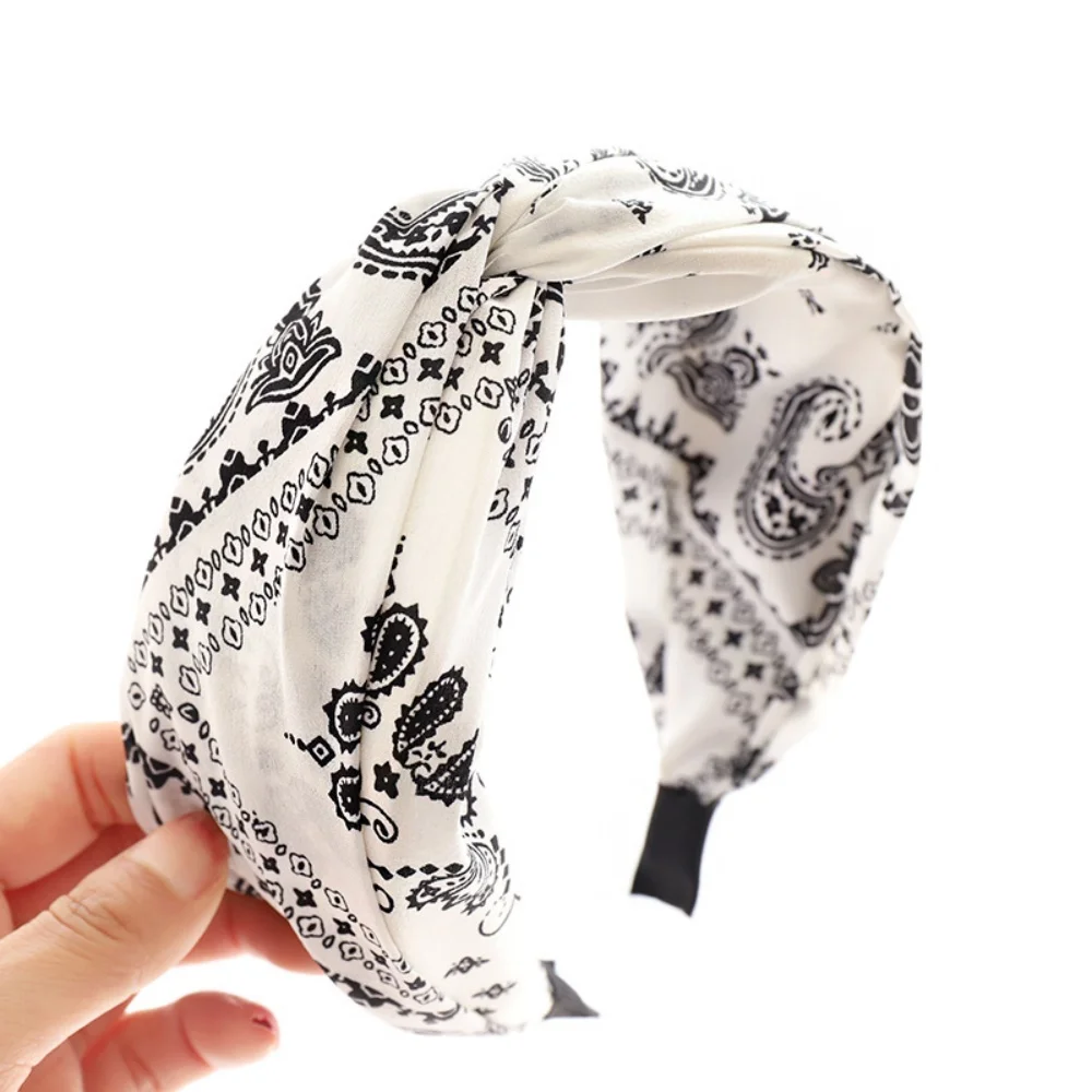 Wide Fabric Headbands For Women Girls Flower Knotted Hairbands Female Hair Bands Hair Hoops Hair Accessories