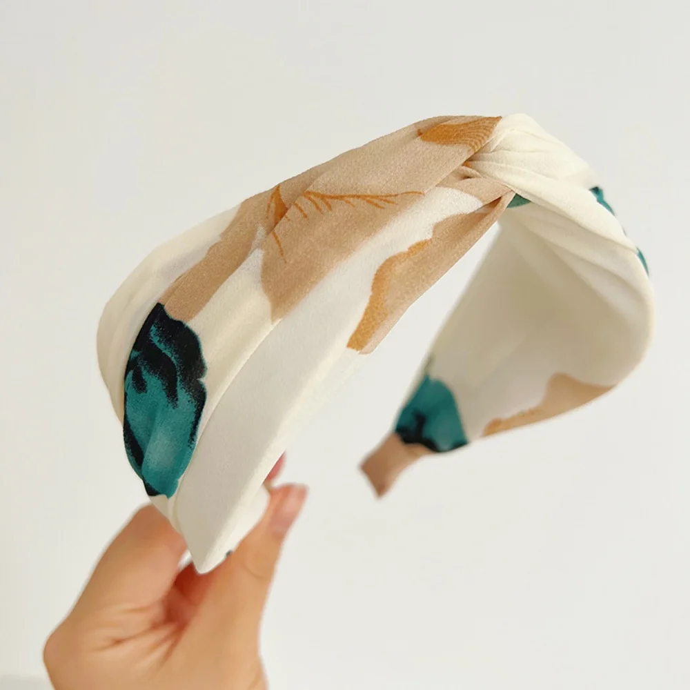 Wide Fabric Headbands For Women Girls Flower Knotted Hairbands Female Hair Bands Hair Hoops Hair Accessories