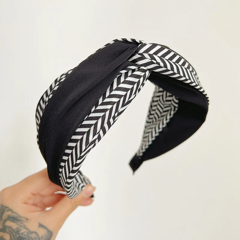 Wide Fabric Headbands For Women Girls Flower Knotted Hairbands Female Hair Bands Hair Hoops Hair Accessories