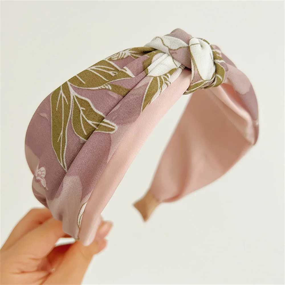 Wide Fabric Headbands For Women Girls Flower Knotted Hairbands Female Hair Bands Hair Hoops Hair Accessories