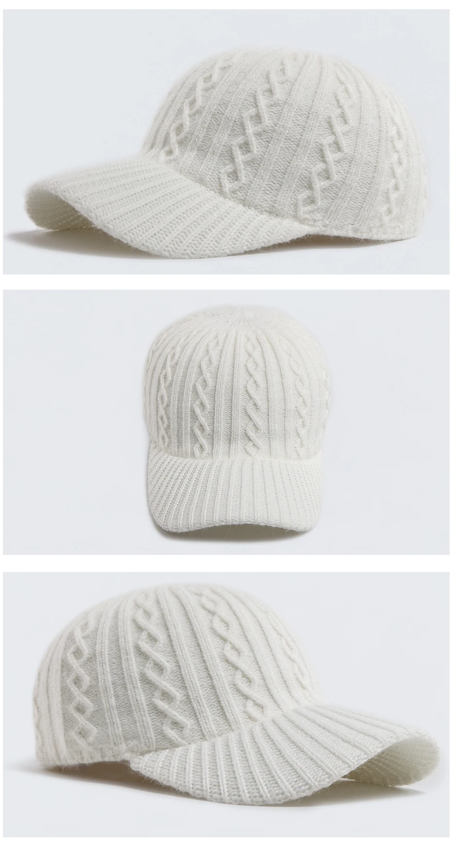New Knitted Baseball Cap Women Fashion Men Autumn Winter Warm Hat Vintage Casual Caps For Ladies Snapback Female Adjustable