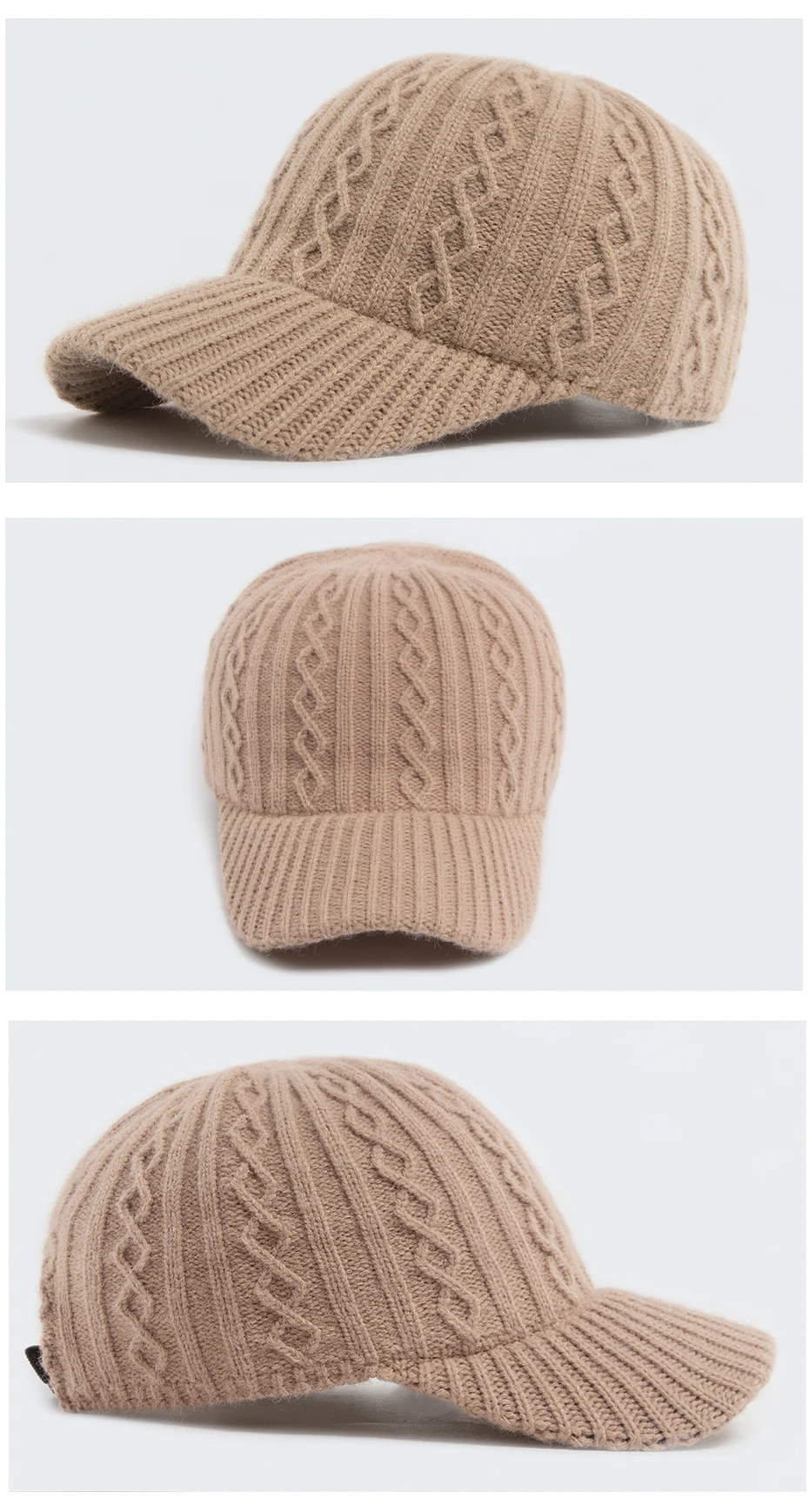 New Knitted Baseball Cap Women Fashion Men Autumn Winter Warm Hat Vintage Casual Caps For Ladies Snapback Female Adjustable