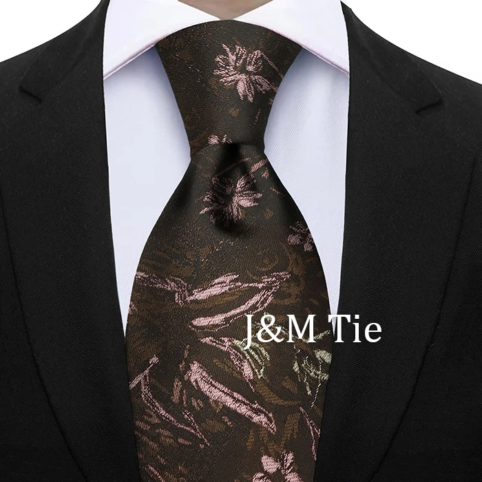 Newest Style Dropshipping Necktie Man Luxury Floral Print Business Neck Tie Performance Tie Cravat Wedding Party Necktie Gift