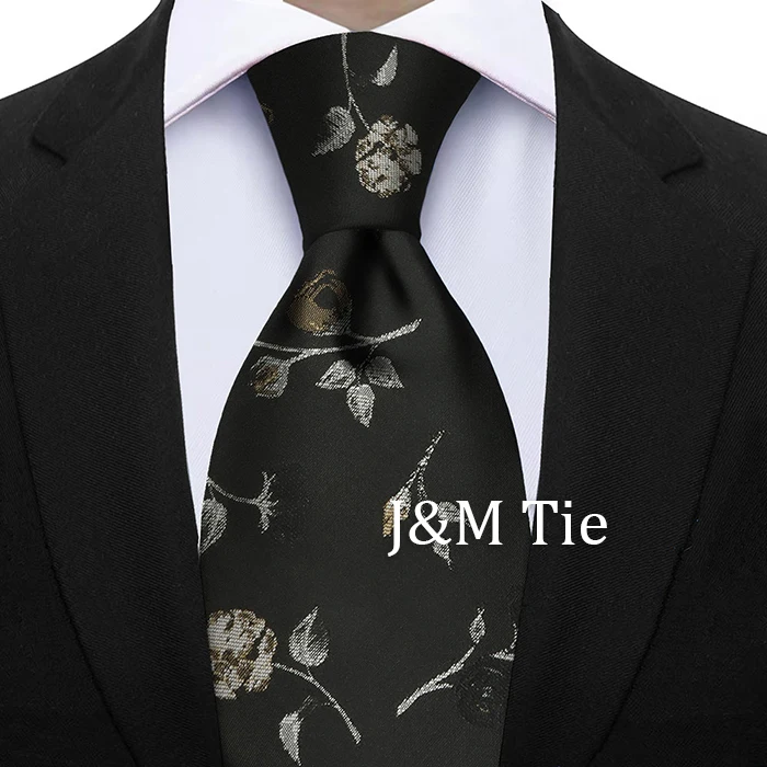 Newest Style Dropshipping Necktie Man Luxury Floral Print Business Neck Tie Performance Tie Cravat Wedding Party Necktie Gift