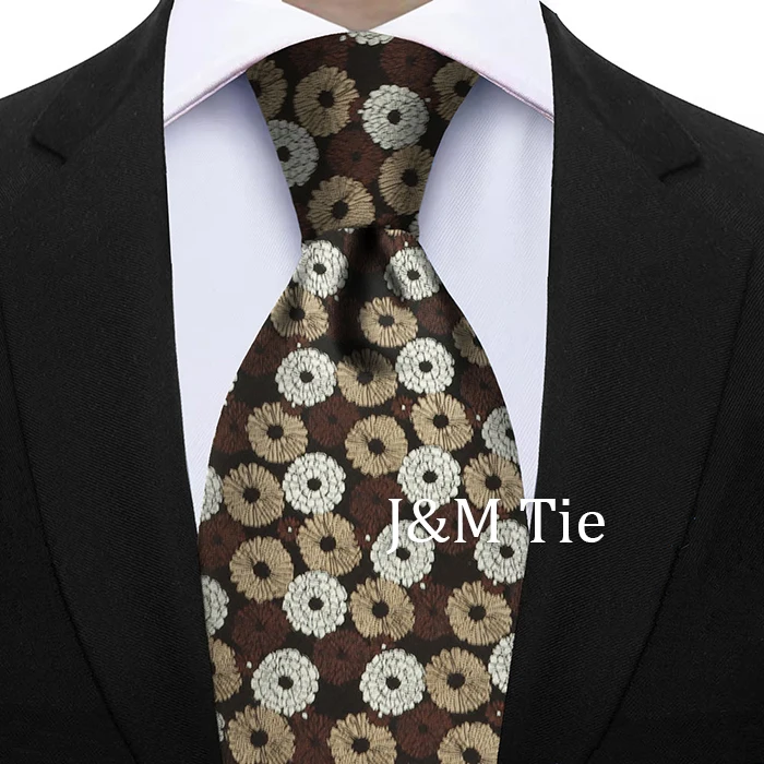 Newest Style Dropshipping Necktie Man Luxury Floral Print Business Neck Tie Performance Tie Cravat Wedding Party Necktie Gift