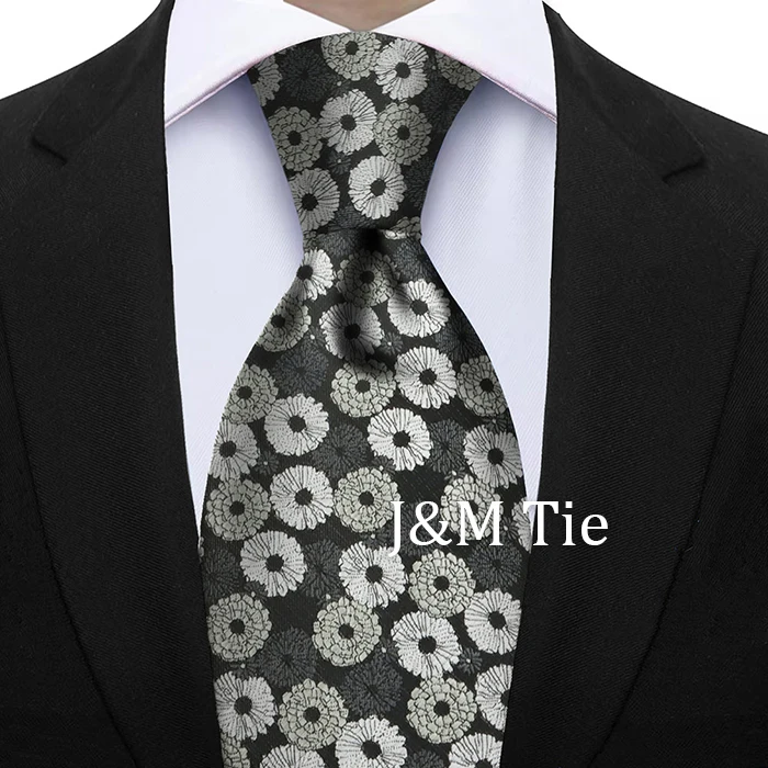 Newest Style Dropshipping Necktie Man Luxury Floral Print Business Neck Tie Performance Tie Cravat Wedding Party Necktie Gift