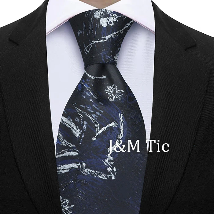 Newest Style Dropshipping Necktie Man Luxury Floral Print Business Neck Tie Performance Tie Cravat Wedding Party Necktie Gift
