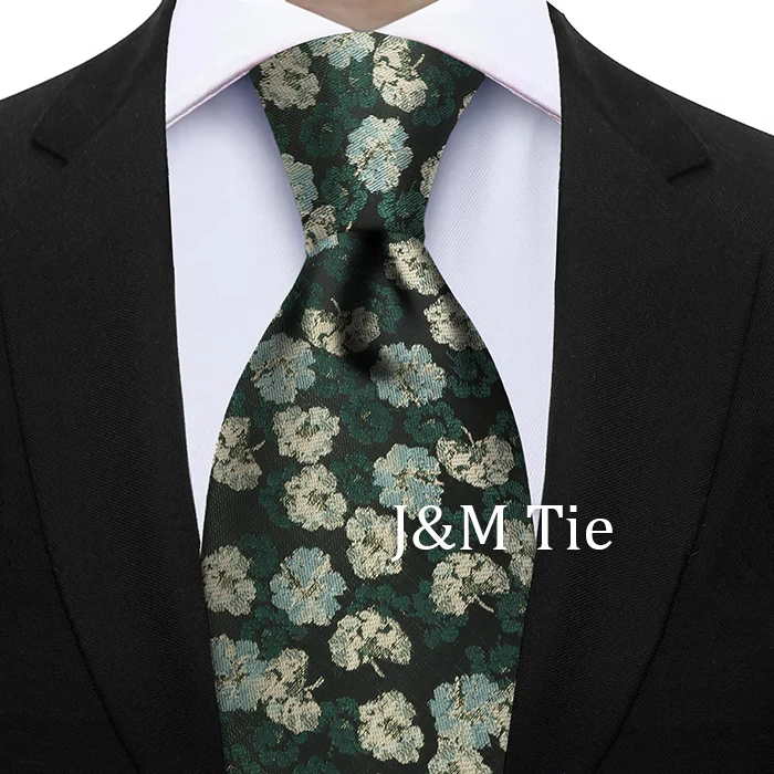 Newest Style Dropshipping Necktie Man Luxury Floral Print Business Neck Tie Performance Tie Cravat Wedding Party Necktie Gift