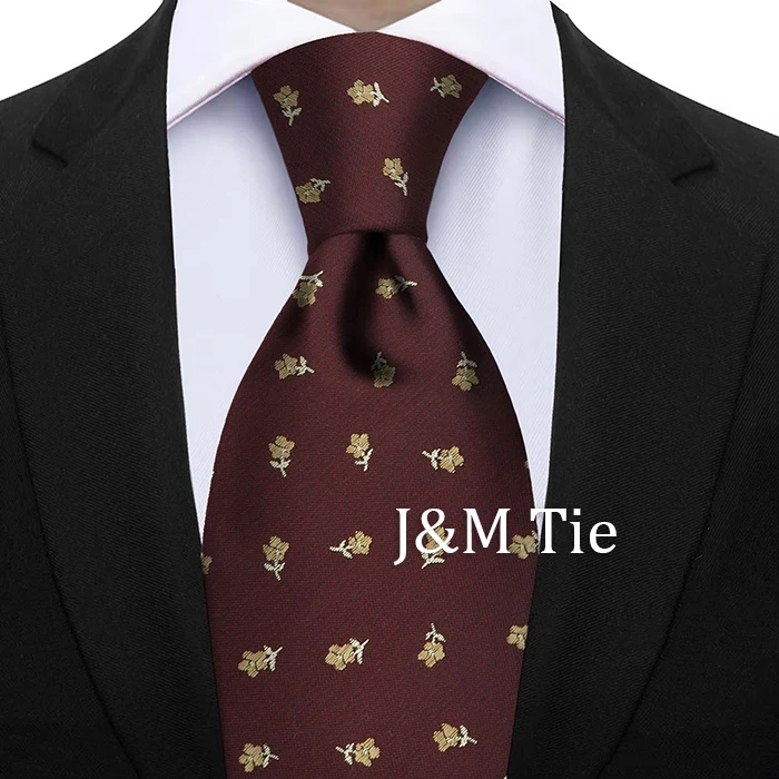 Newest Style Dropshipping Necktie Man Luxury Floral Print Business Neck Tie Performance Tie Cravat Wedding Party Necktie Gift