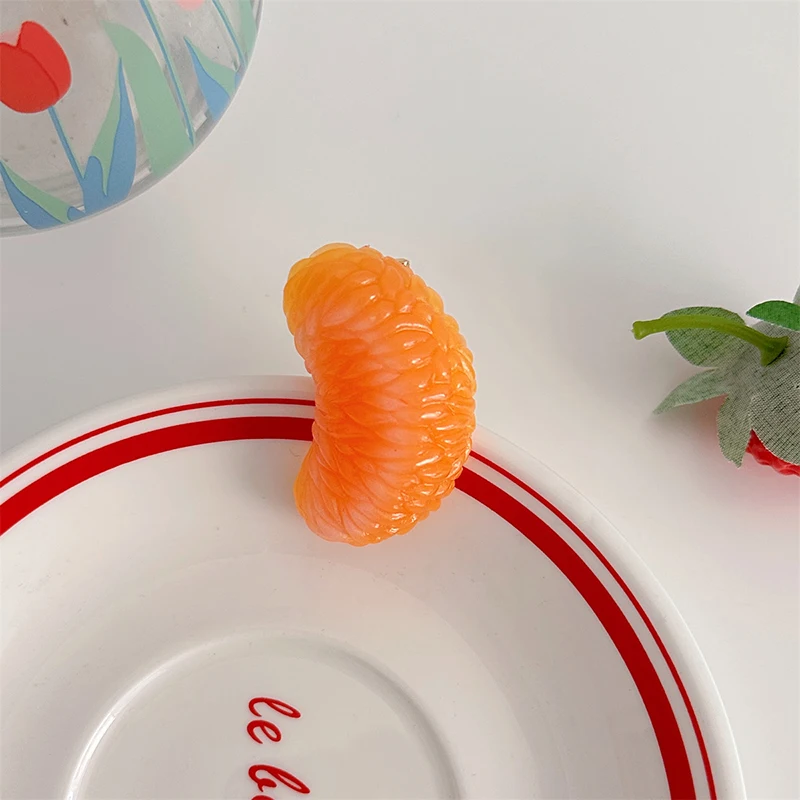 Creative Cute Simulation Orange Hair Clip Fruit Hairpin Spring Clip For Girl Hair Accessories