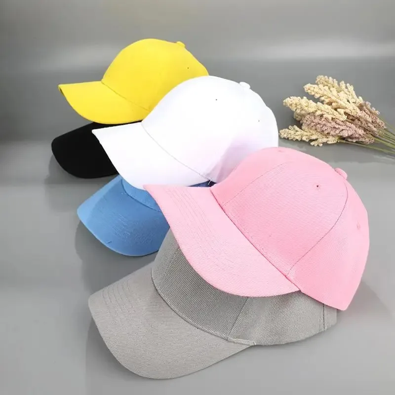 New Fashion Candy Color Kids Baseball Cap Sun Protection Boy Girls Hat Adjustable Travel Children Baseball Cap