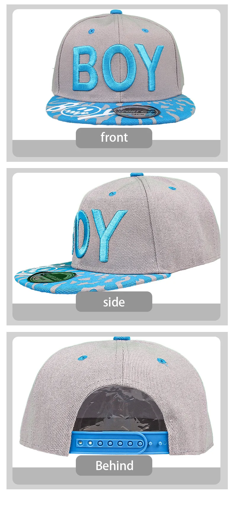 Unisex Kids Embroidered Hip Hop Snapback Cap Baby Flat Trucker Baseball Sun Hat for Girls And Boys Dancewear Accessory