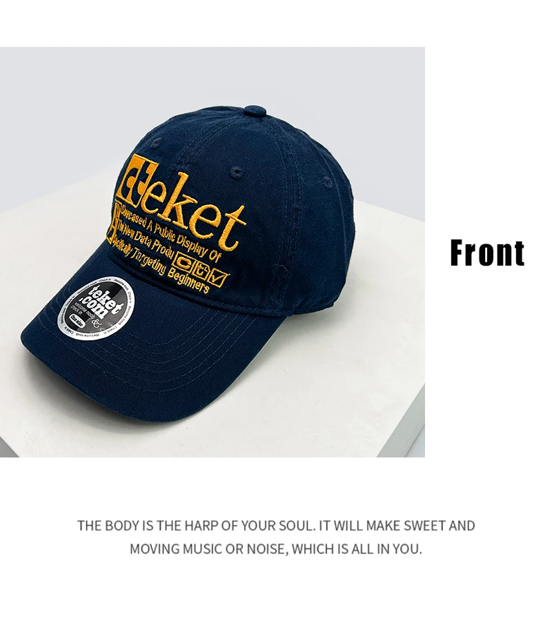 New Unisex American College Style Letter Embroidery Baseball Hats Sunshade Color Block Versatile Street Peaked Caps Fashion Ins