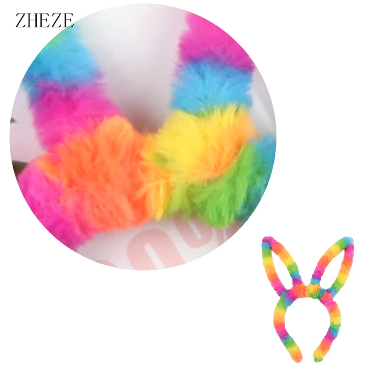 1pc Cute Plush Hair Hoop for Washing Face Skincare Kawaii  Bunny Ear Shaped Headband for Women Girls Wear Daily Hair Accessories