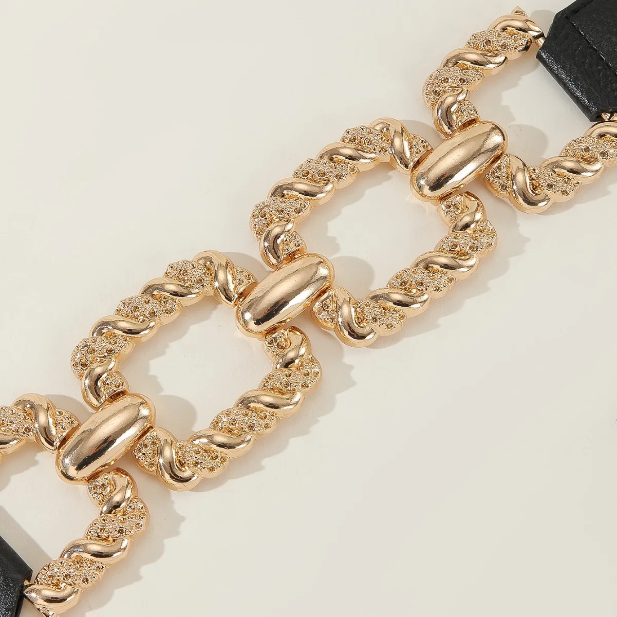 Fashion new metal thick chain belt for women wide belt with coat sweater skirt decorative elastic waist seal