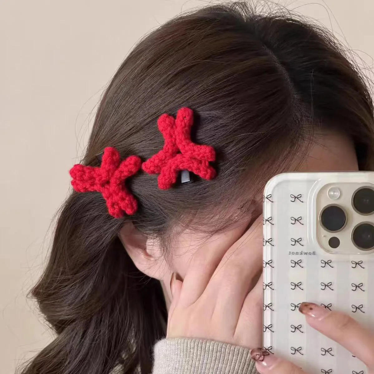 1pc/2pcs/4pcs New Angry Hair Clip Novelty Duckbill Clip Crochet Yarn Headband Side Clip