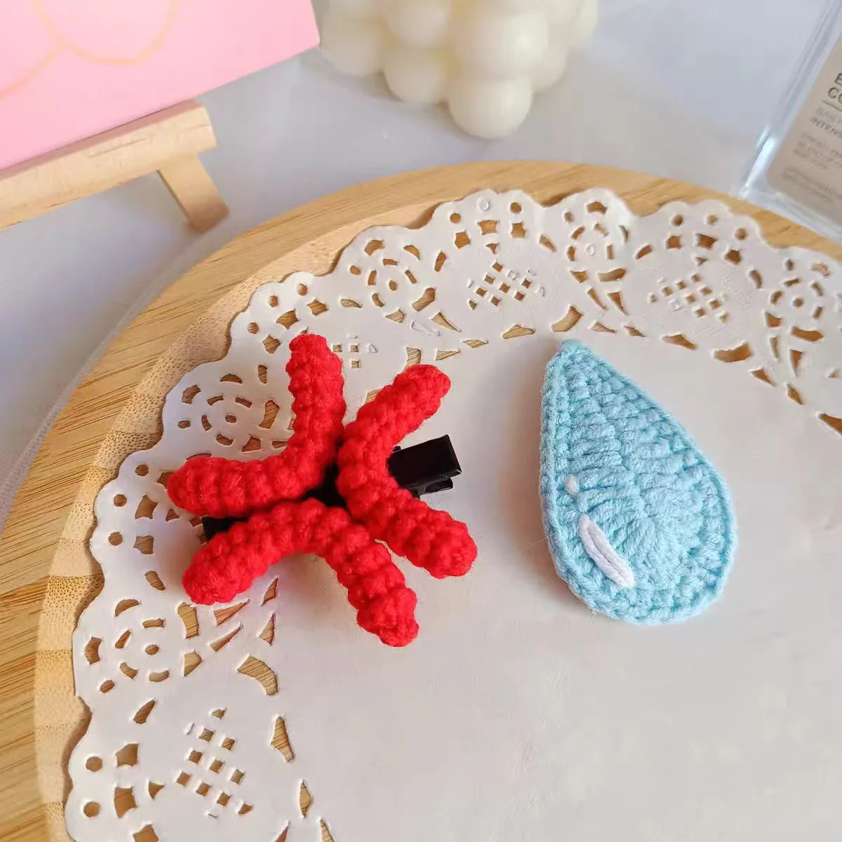 1pc/2pcs/4pcs New Angry Hair Clip Novelty Duckbill Clip Crochet Yarn Headband Side Clip