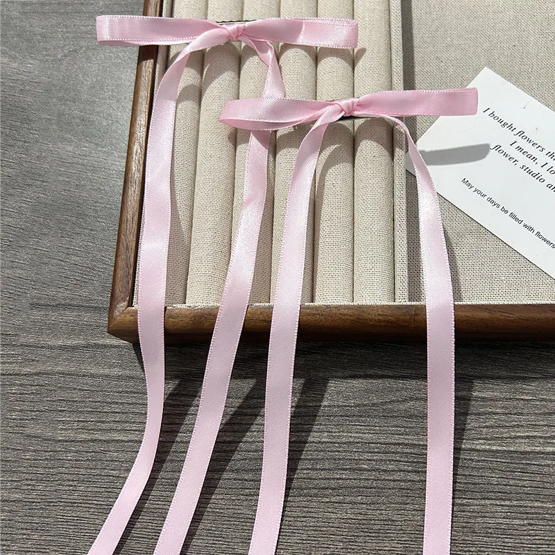 Korean Simple Bow Hairpin Sweet Ribbon Hair Clip Clamp Barrettes Bow Ponytail Tie Hairgrip Women Girls Hair Accessories Headwear