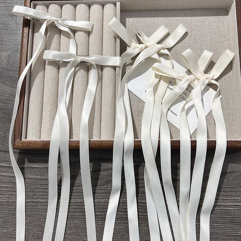 Korean Simple Bow Hairpin Sweet Ribbon Hair Clip Clamp Barrettes Bow Ponytail Tie Hairgrip Women Girls Hair Accessories Headwear