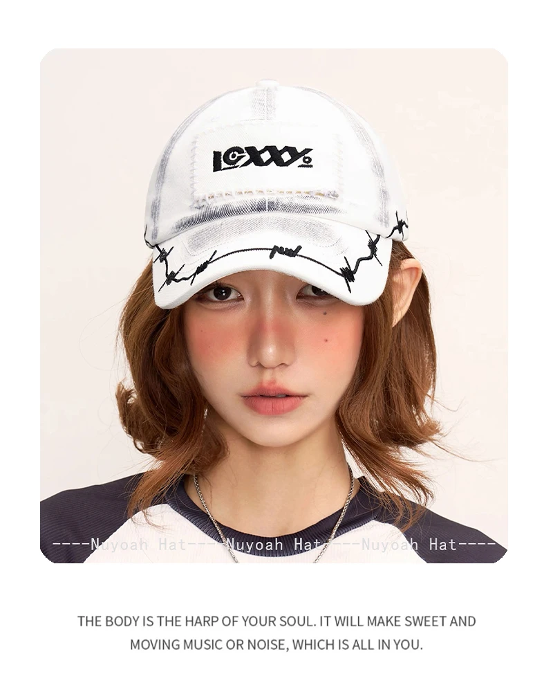 New Men Women American Personal Embroidered Letters Baseball Hats Sunshade Hip Hop Versatile Street Peaked Caps Fashion Niche