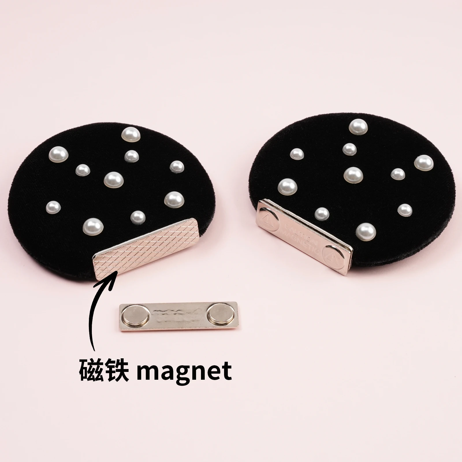 1 Pairs Mickey Minnie Mouse Ear Accessories Creative Magnetic DIY Hat Decoration Fashion Solid Color Fun Hair Accessories