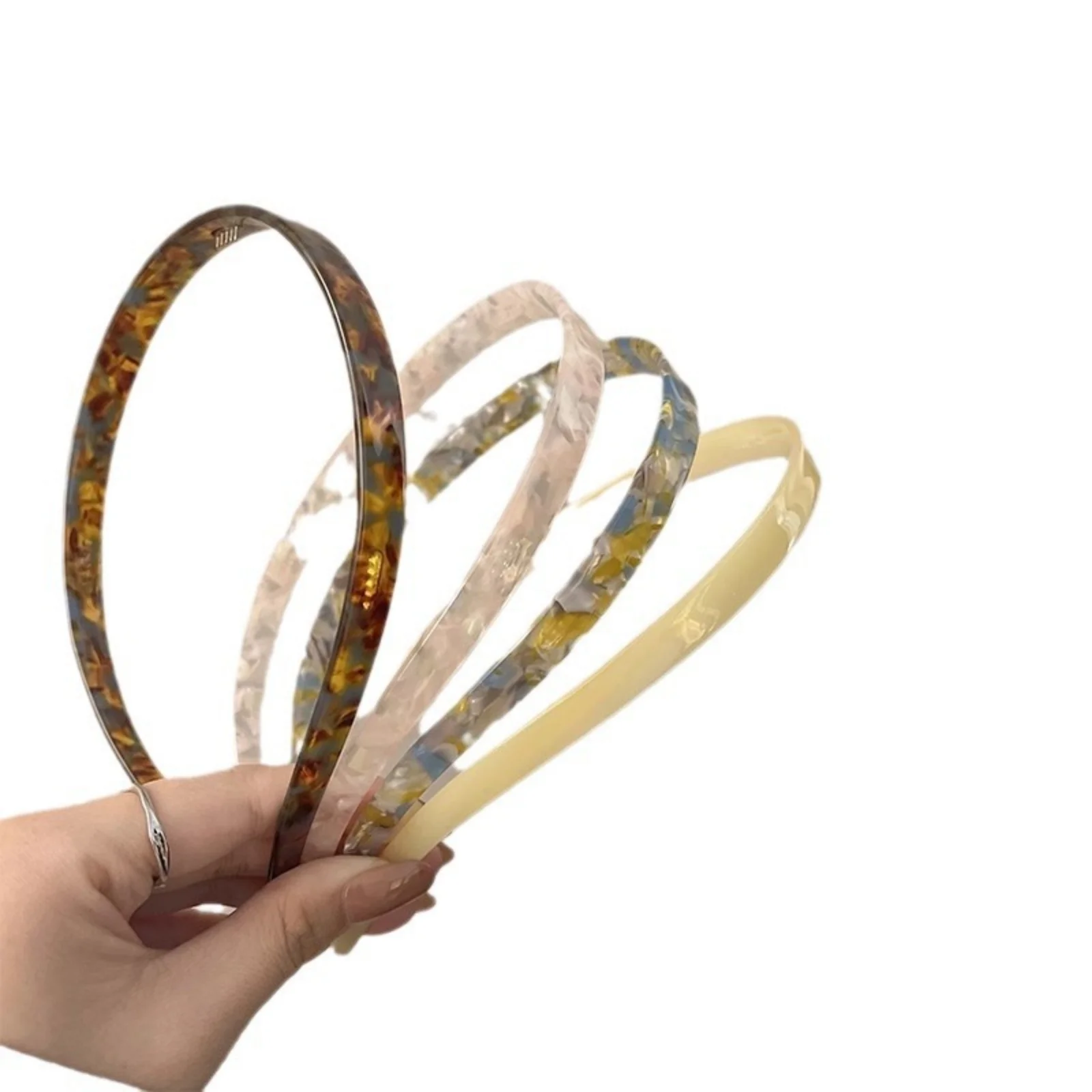 1 Ladies Non-Clamping Ear Bone Hair Accessories Acetic Acid Headband Headband High-End Hairband Girls 2024 New Summer Elegant He