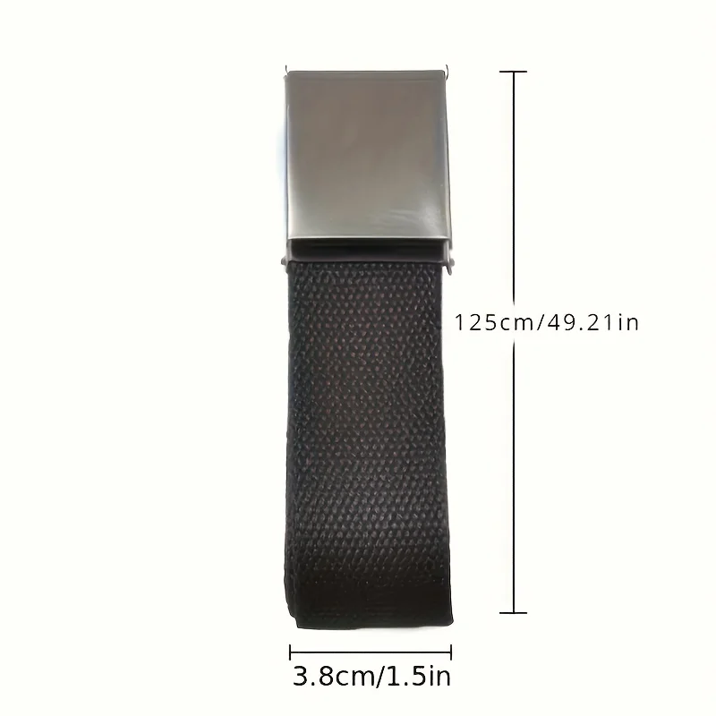 Women's Polyester-Cotton Canvas Woven Belt, Frosted Smooth Buckle Belt, Available in Multiple Colors, Candy-Colored Belt