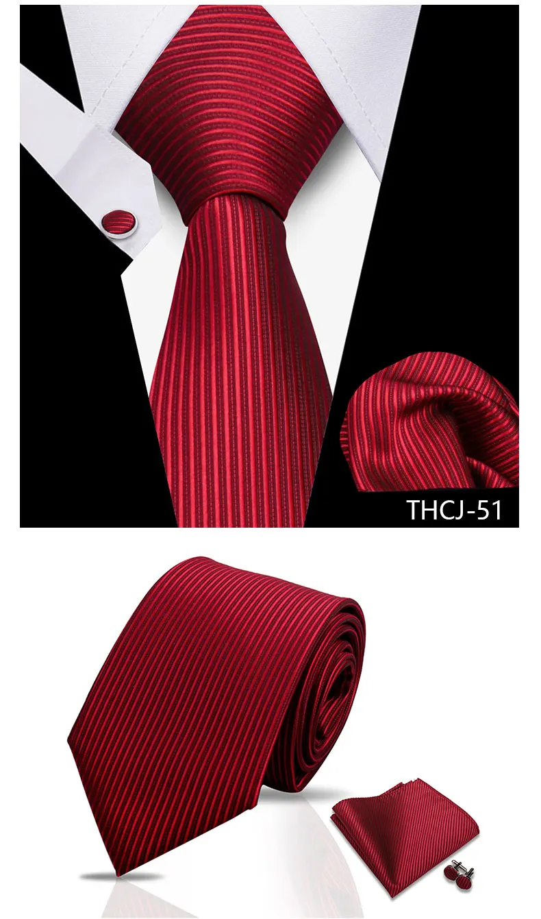 Tie Man Luxury Business Neck Tie For Mens Cufflinks Pocket Square Set 7.5cm Necktie For Wedding Party Shirts Sets White Cravats