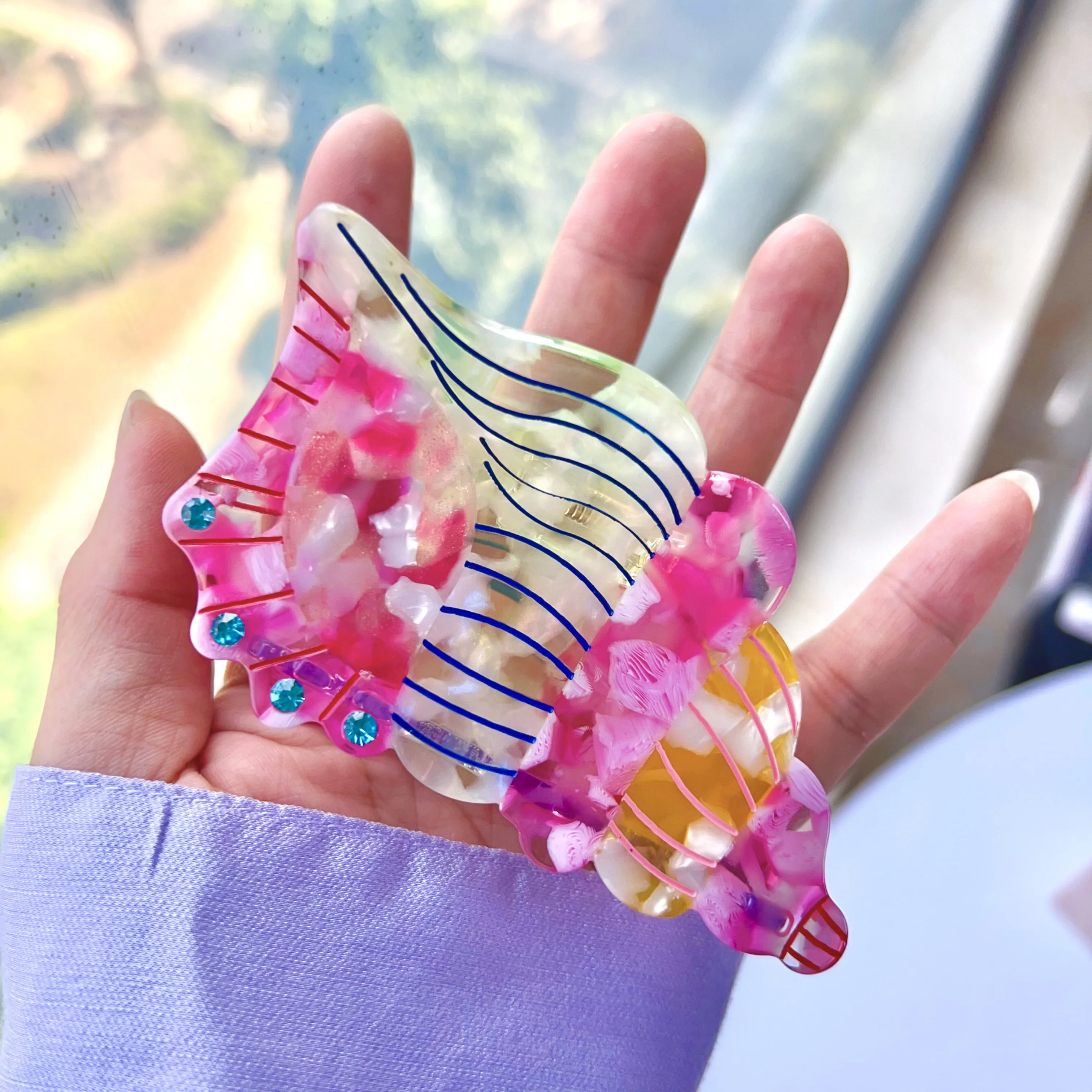 Claw Hair Clips. Unique and casual summer family style. Acetate, handmade. High - quality. Fashion - trendy.