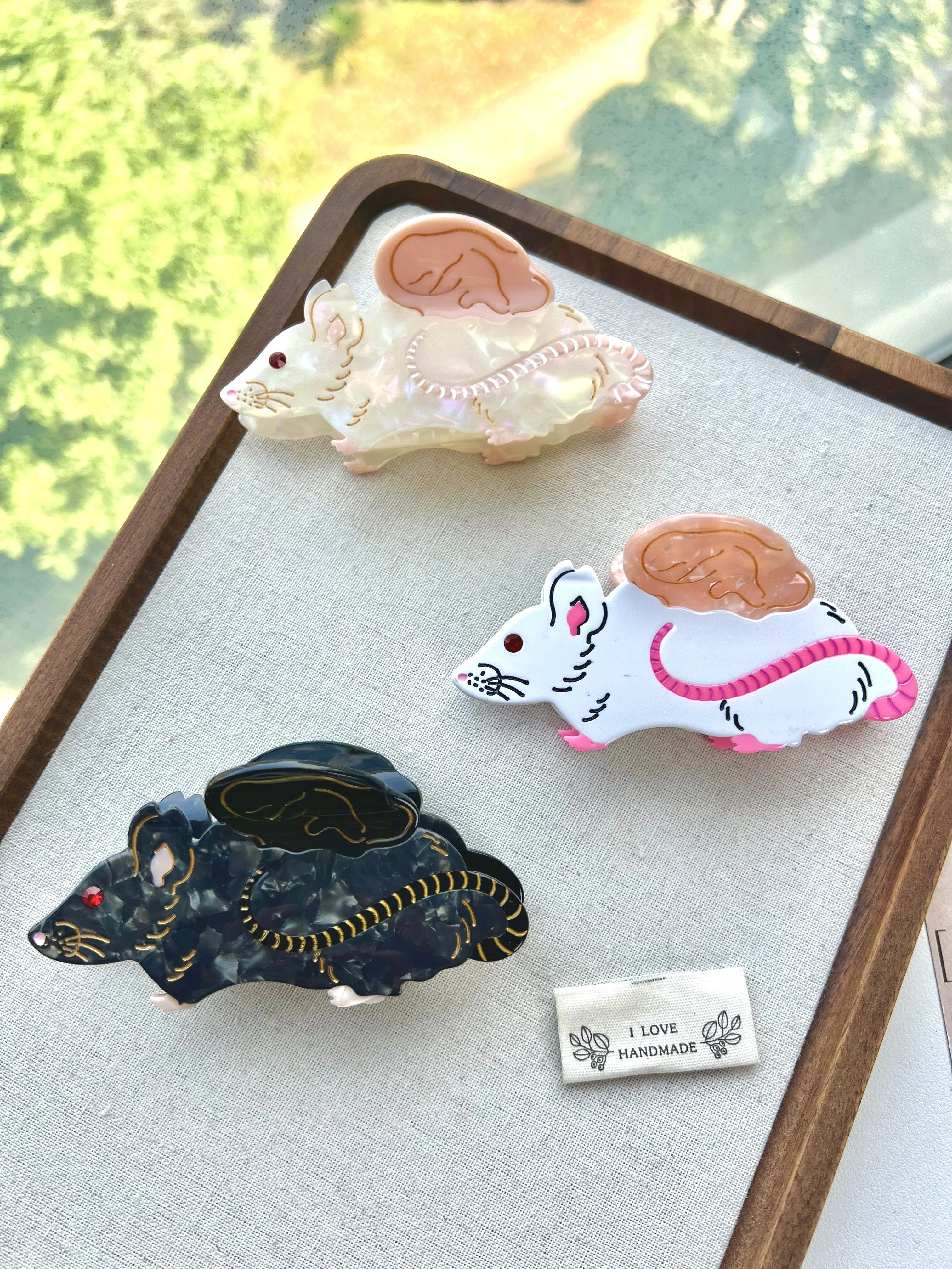 Claw Hair Clips. Unique and casual summer family style. Acetate, handmade. High - quality. Fashion - trendy.