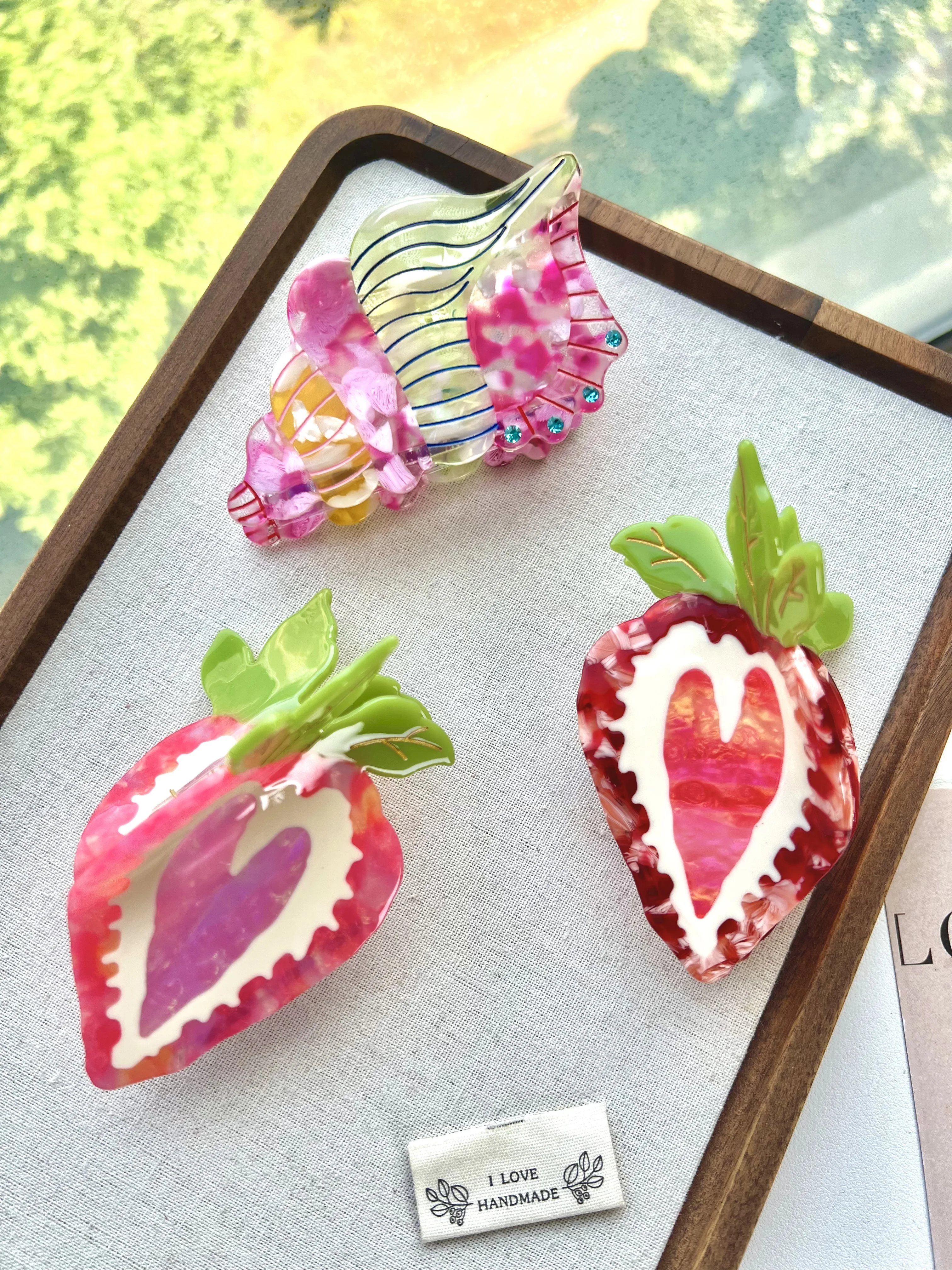 Claw Hair Clips. Unique and casual summer family style. Acetate, handmade. High - quality. Fashion - trendy.