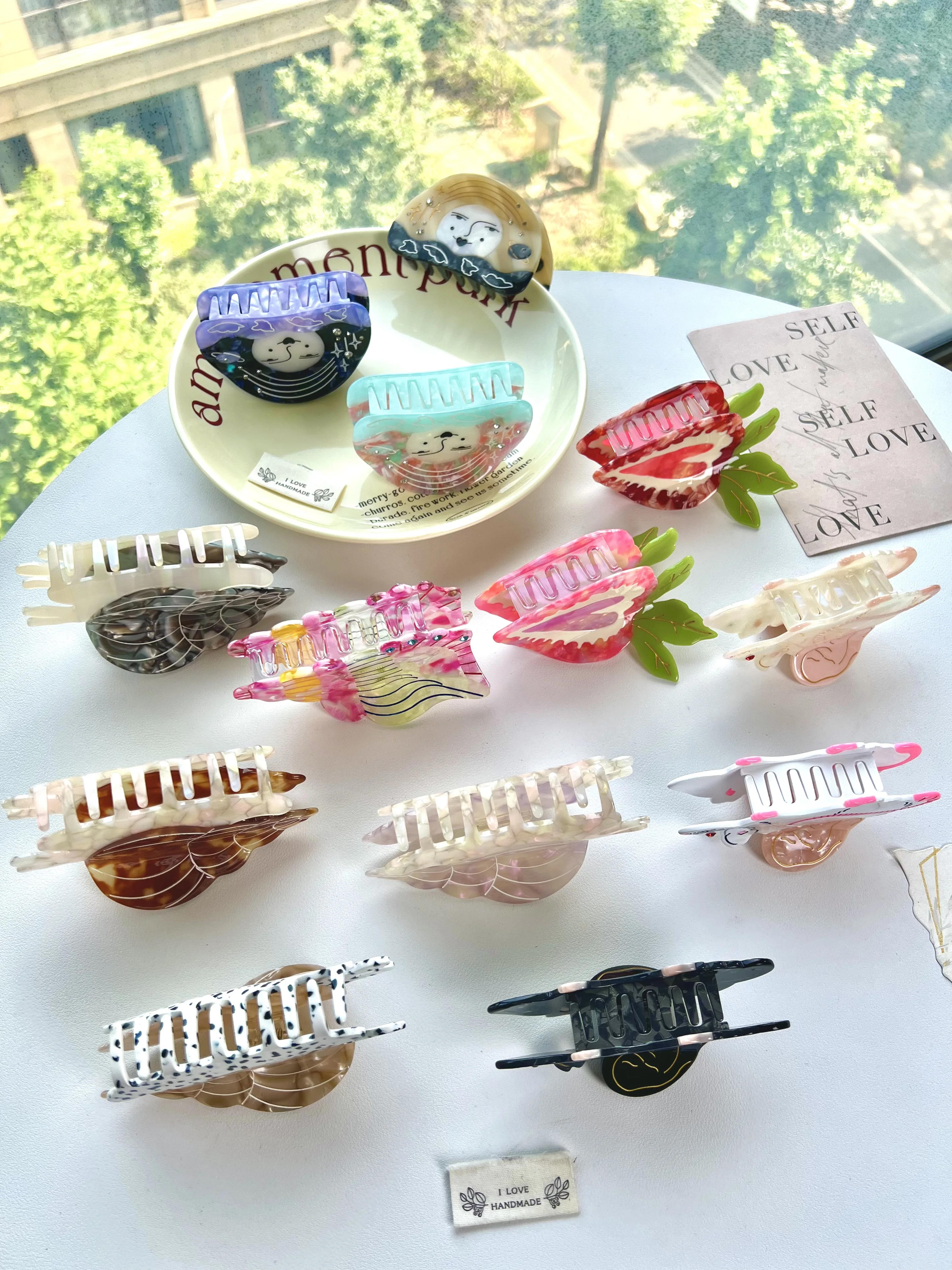 Claw Hair Clips. Unique and casual summer family style. Acetate, handmade. High - quality. Fashion - trendy.