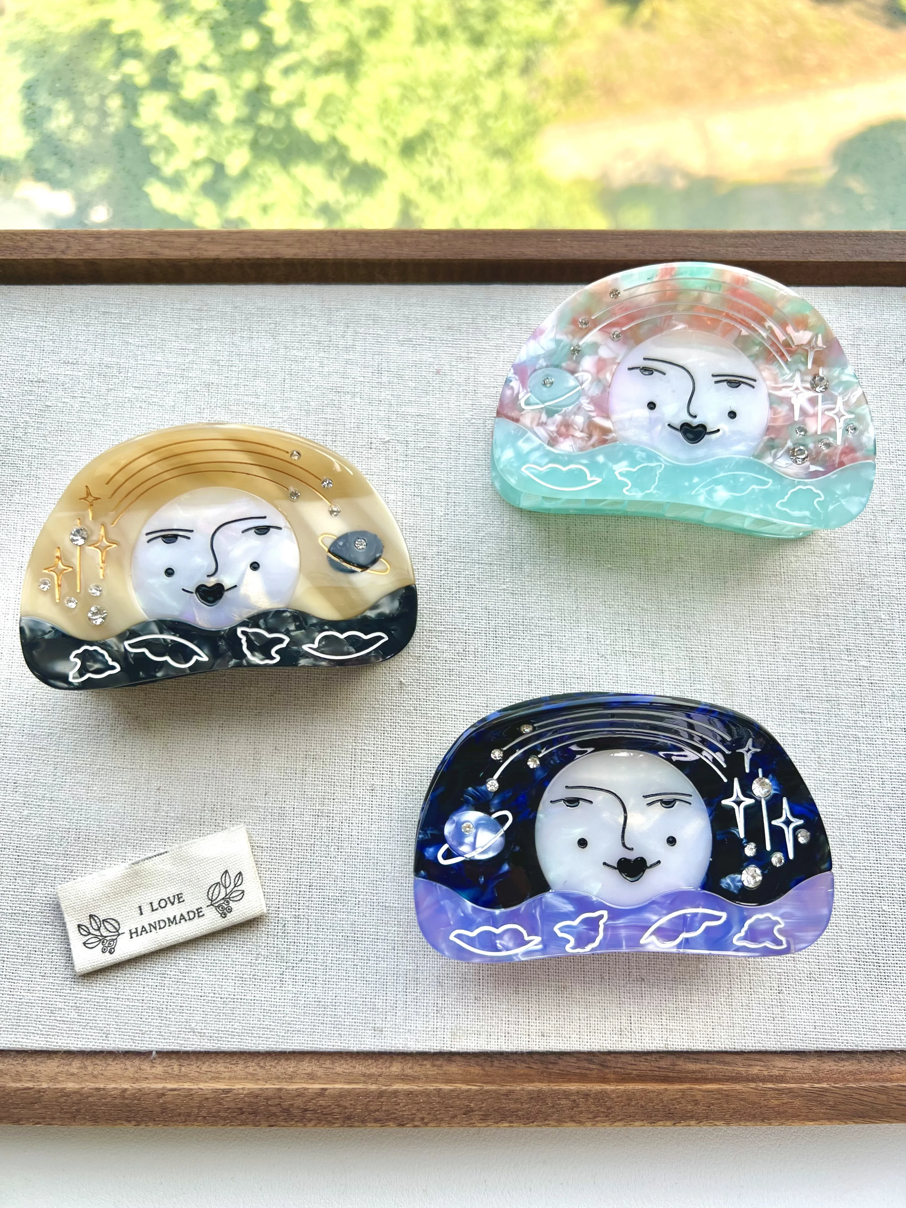 Claw Hair Clips. Unique and casual summer family style. Acetate, handmade. High - quality. Fashion - trendy.