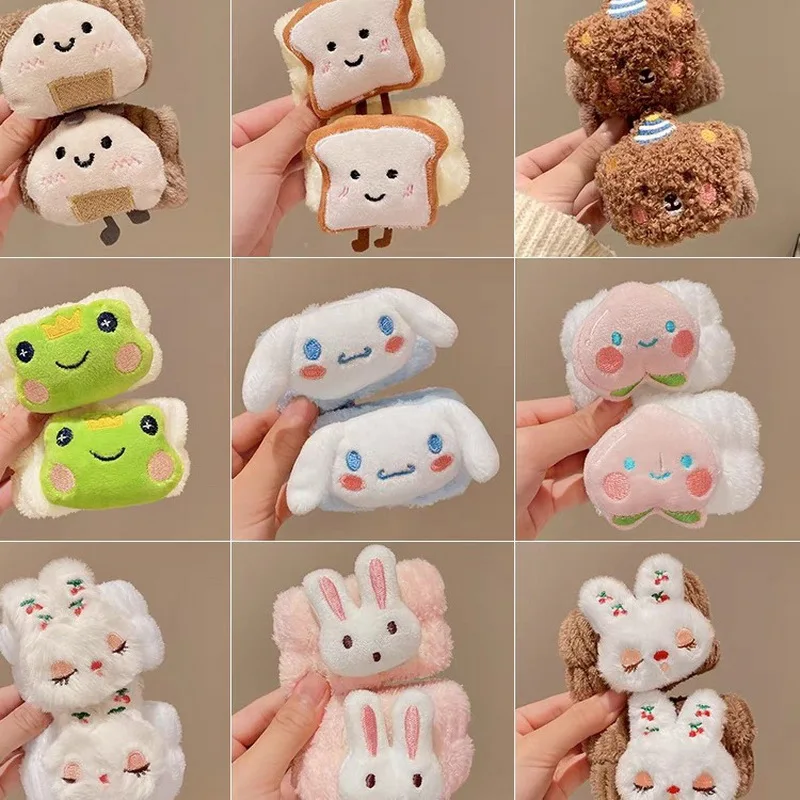 2PCS/set Cartoon Wash Face Hair Bands Cuff Waterproof Bands  for Washing Face Spa Washband Microfiber Wristbands Wrist Sweatband