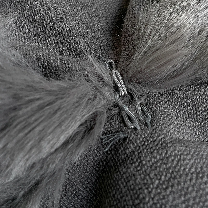 New Winter Thicken Mink Wool Full Trims Faux Fur Cape - Women's Hooded Loose Fleece Cloak Coat Party Dress Wraps Warm