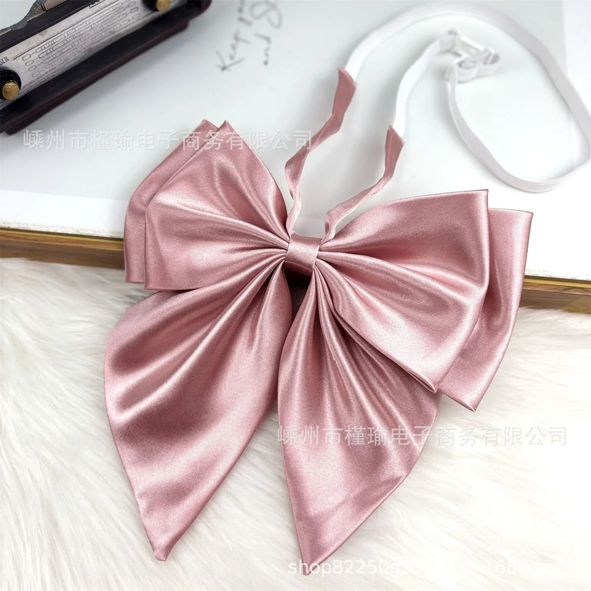 Oversized double-layer bow tie JK free gilded scarf sailor suit bow uniform accessories mint pink