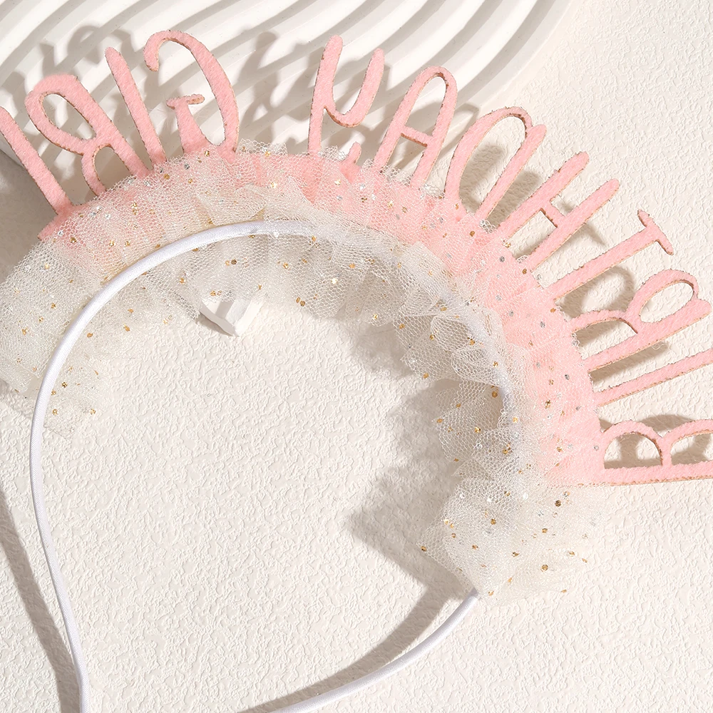 Sparkling “Birthday Girl” Headband Sequins Tulle Veil Hair Band Sweet Birthday Hair Hoop For Girls Women Party Hair Accessories