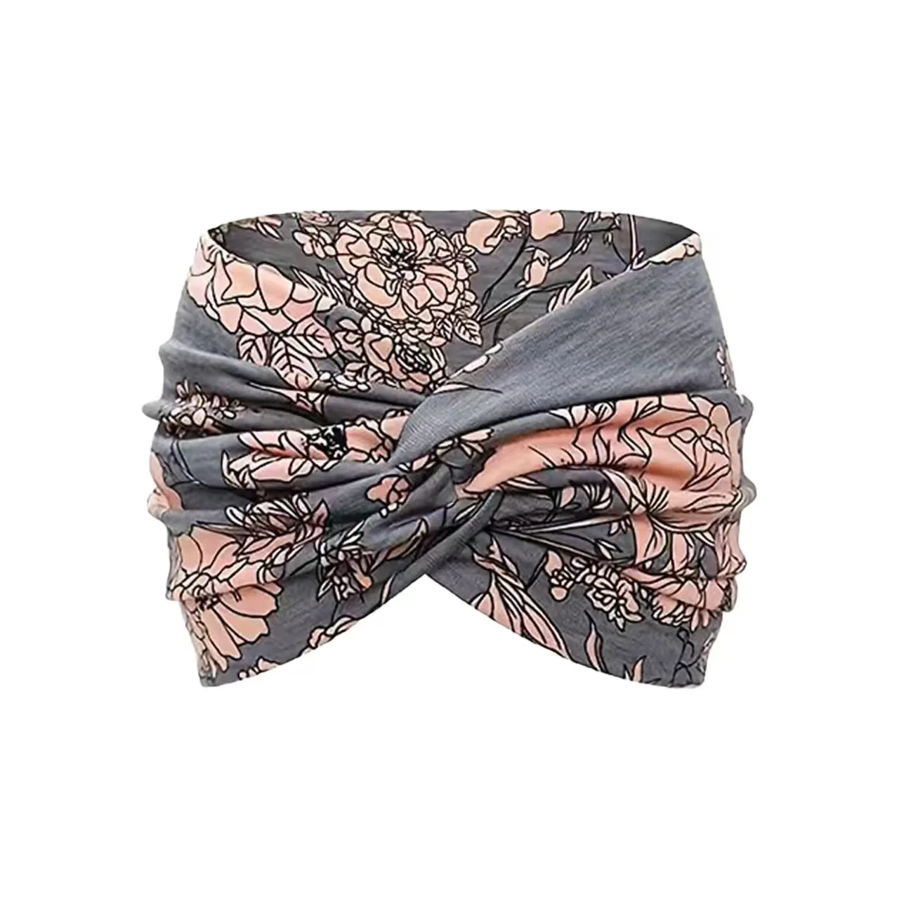 Women Headbands Wide Hair Wrap Turban African Floral Twist Headband for Women Large Sport Workout Stretch Non-slip Big Hairbands
