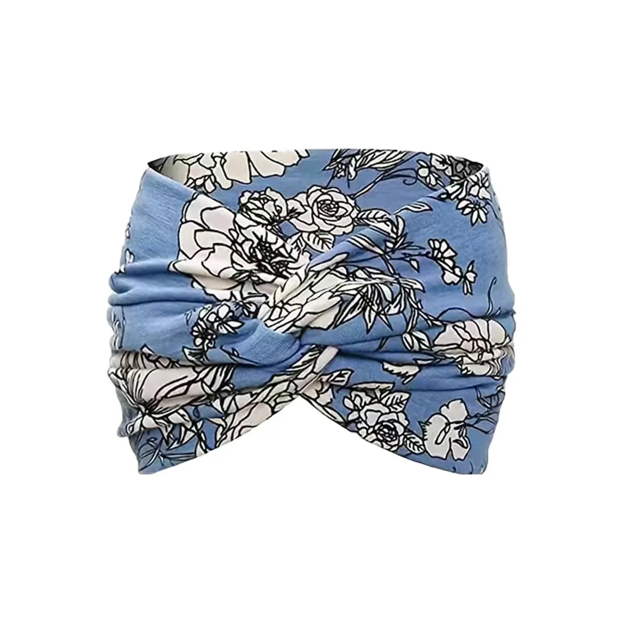 Women Headbands Wide Hair Wrap Turban African Floral Twist Headband for Women Large Sport Workout Stretch Non-slip Big Hairbands