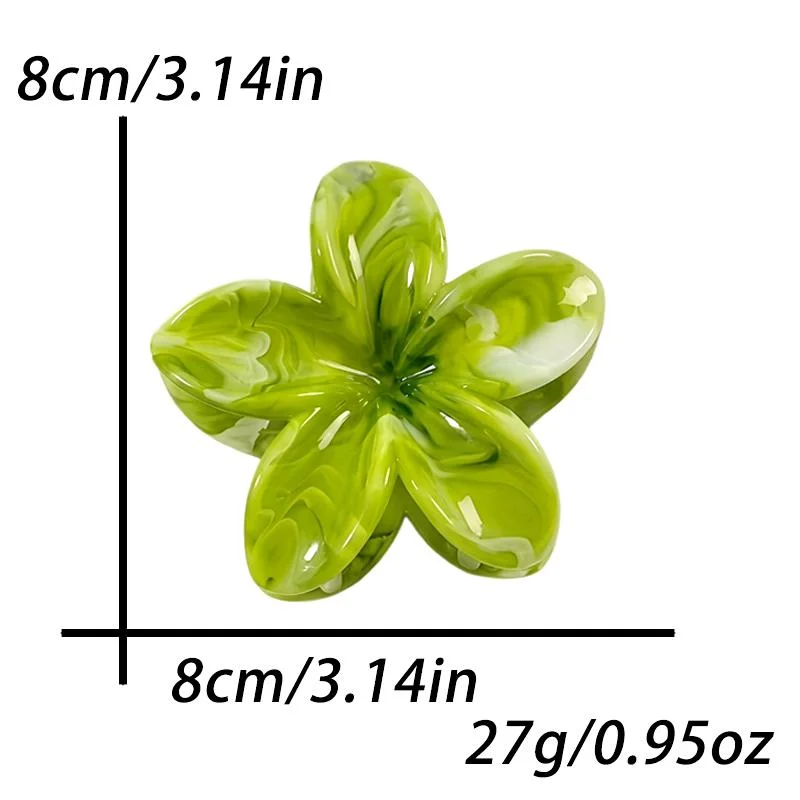 1/6pcs Hawaiian Beach Vacation Frangipani Hair Clips for Woman Elegant Shark Clip Fashion Girls Ponytail Clip Hair Clamp