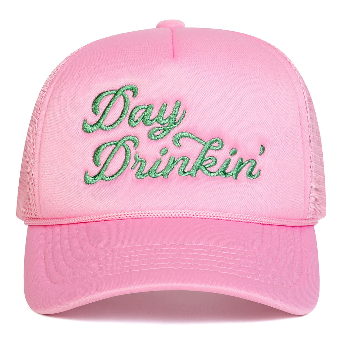 Unisex DAY DRINKIN Letter Embroidery Baseball Net Caps Spring and Summer Outdoor Adjustable Casual Hats Sunscreen Hat Sports Cap